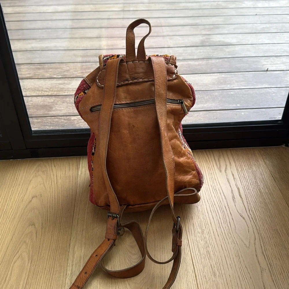 Handcrafted Moroccan Backpack - Picture 3 of 3
